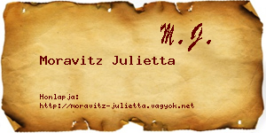 Moravitz Julietta névjegykártya